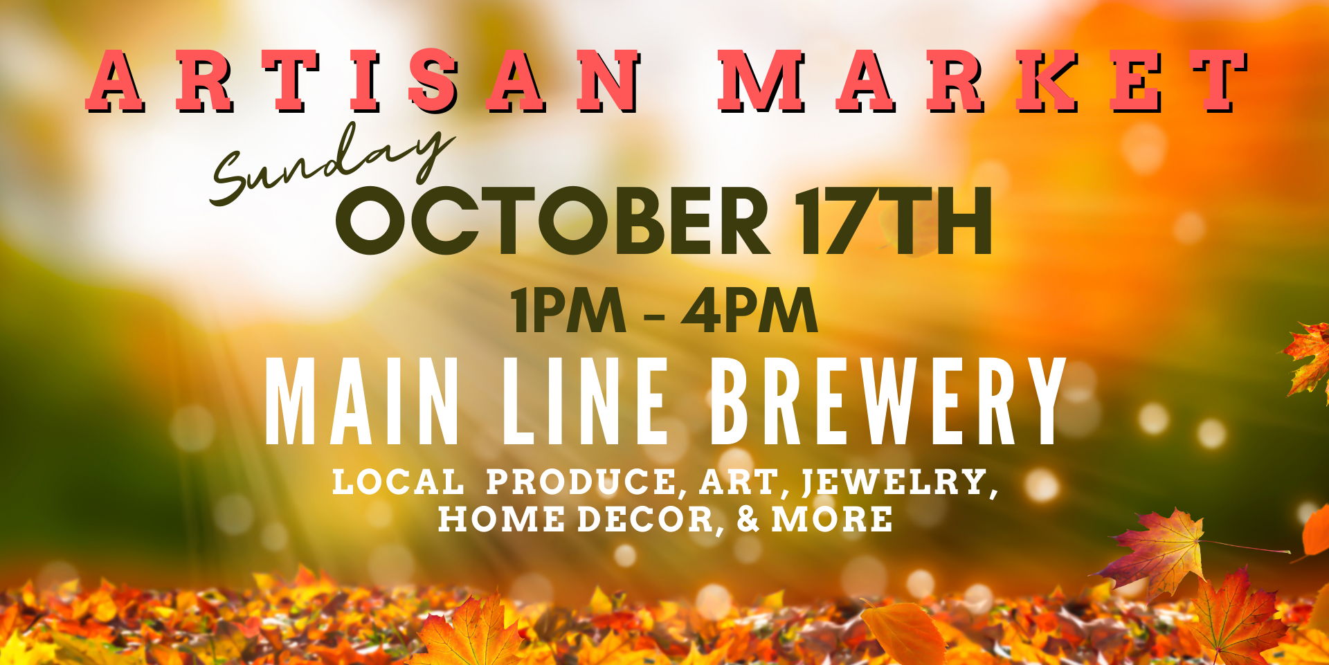 Sunday Artisan Market at Main Line Brewery  promotional image