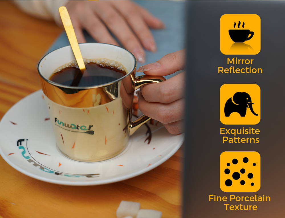 The Funwater Ceramic Teacup and Saucer Set is suitable for many occasions
