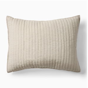 Airy Cotton Voile Solid Shams in Sand (King)