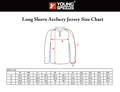 long sleeve archery jersey size chart