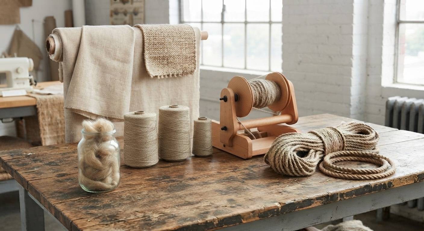 Hemp fiber used for yarn cordage textiles and other applications
