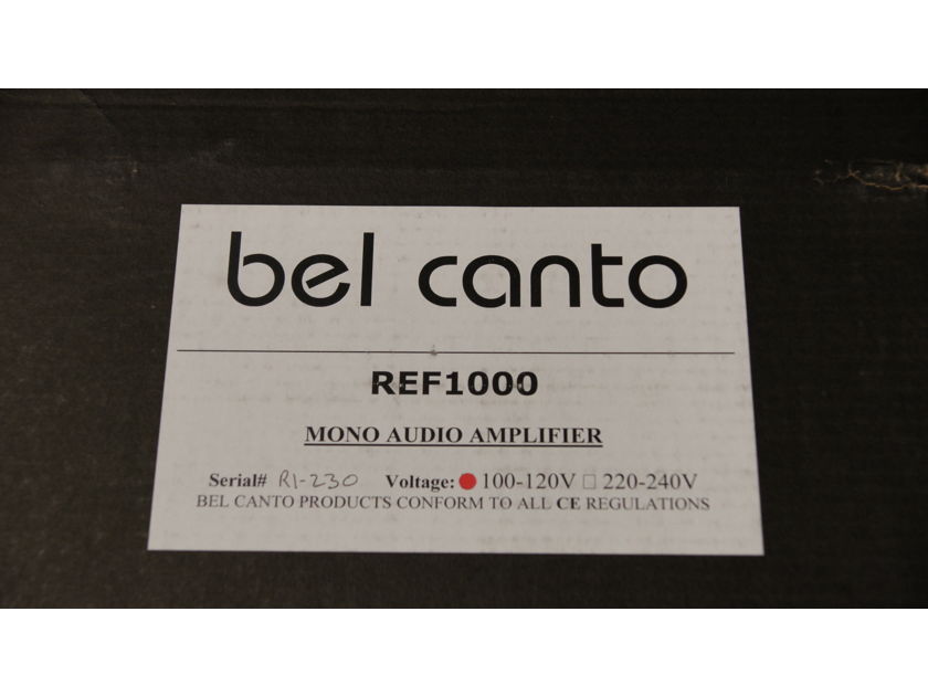 Bel Canto  Ref 1000 Mono blocks 1 pair Mint condition in original double box.