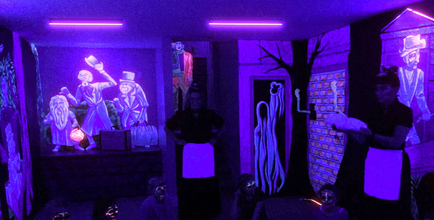 uv flood light birthday decoration