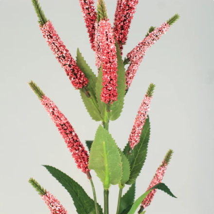Dark Pink Cattail Spray - Realistic Artificial Flowers - Image 3