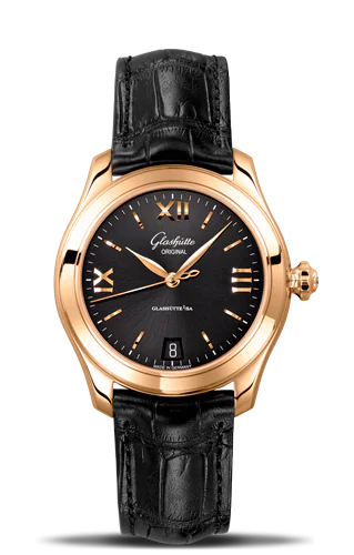 Lady Serenade Rose Gold / Black / Alligator - Folding