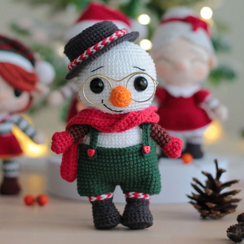 Coleção de Natal Padrões Amigurumi - Bonecos de crochê ou enfeites de árvore