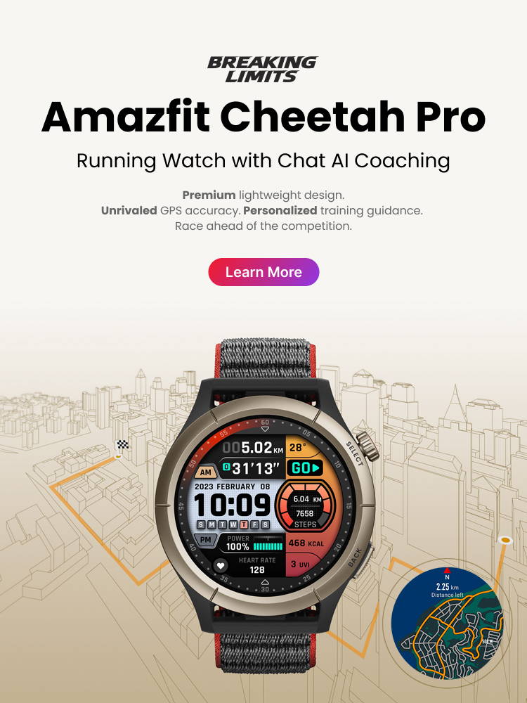 Amazfit Cheetah Pro Smart Watch for Men, Perfomance Smart Watch