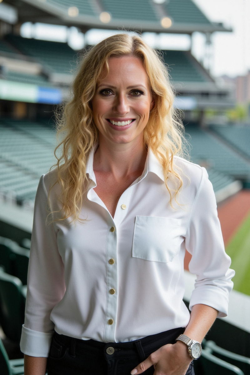 Photo generated by Secta Labs in style of Baseball Stadium Portraits