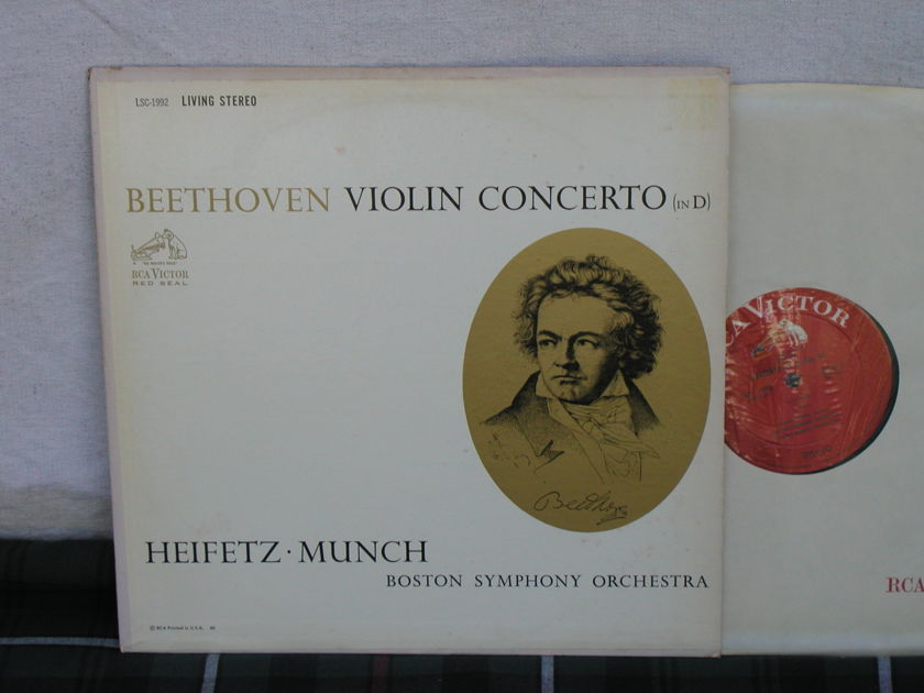 Heifetz/Munch/BSO - Beethoven Violin Cto  RCA LSC 1992 WD