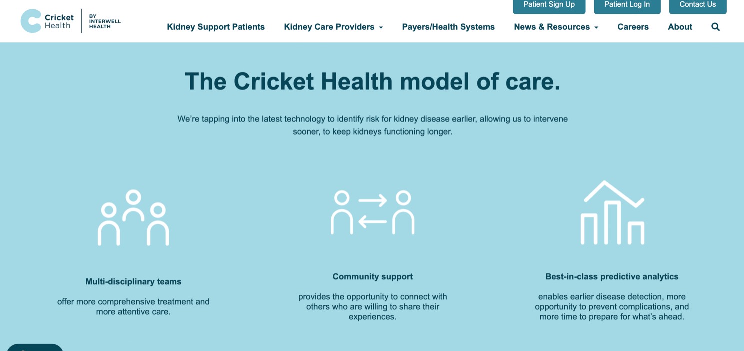 Cricket Health product / service