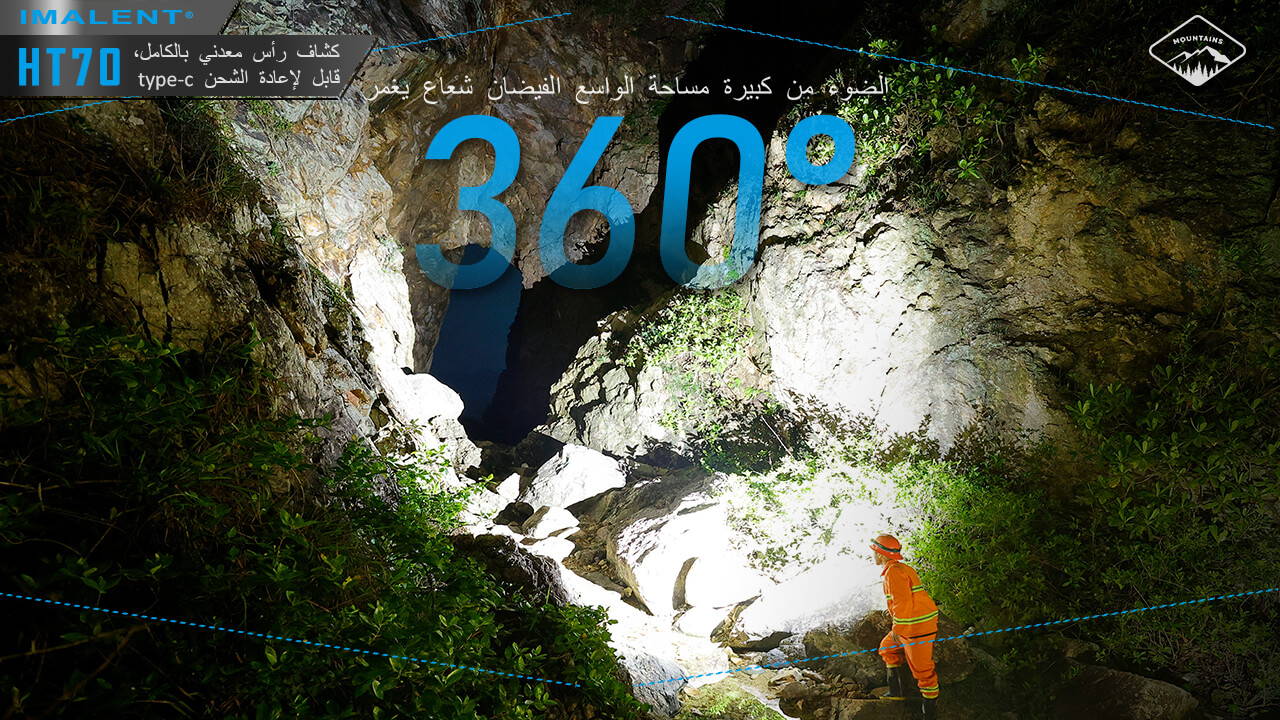 IMALENT HT70 ثلاثة مصادر الضوء