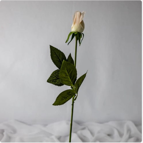 Light Pink Real Touch Rose Bud - Realistic Artificial Flowers - Image 4