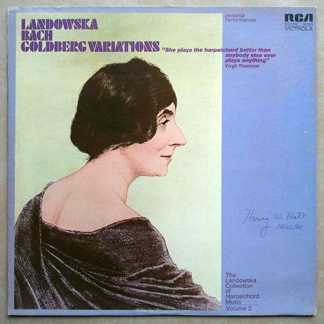 RCA | WANDA LANDOWSKA/BACH - Goldberg Variations / NM
