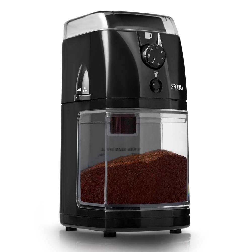 Secura Automatic Electric Burr Coffee Grinders 2018 vs Comandante C40