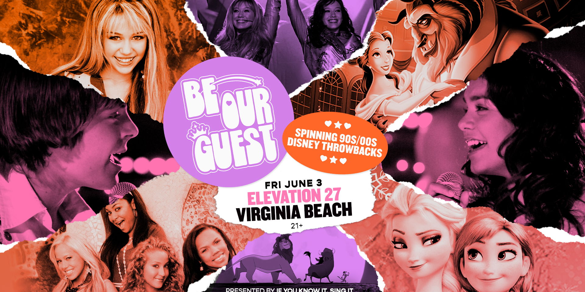 Be Our Guest - A 90's and 00's Disney Throwback Night at Elevation 27 (Ages 21+) promotional image