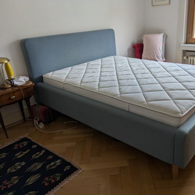 Lit style vintage bleu