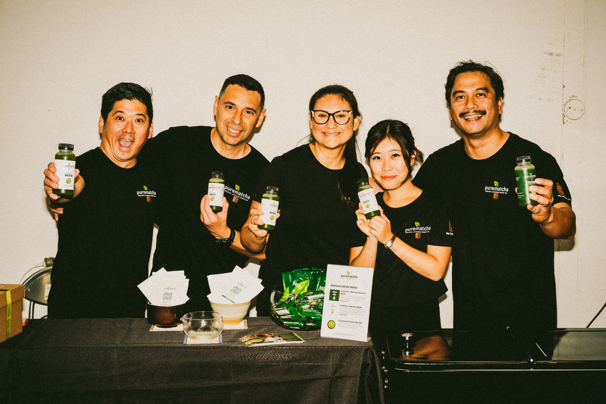 Purematcha cold-brew matcha at Australian Fashion Week backstage