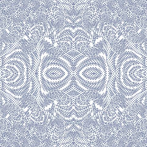 Blue & White Contemporary Pattern Wallpaper pattern