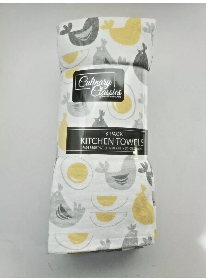 Town And Country Culinary Classic Kitchen Towel Set, 8-pack