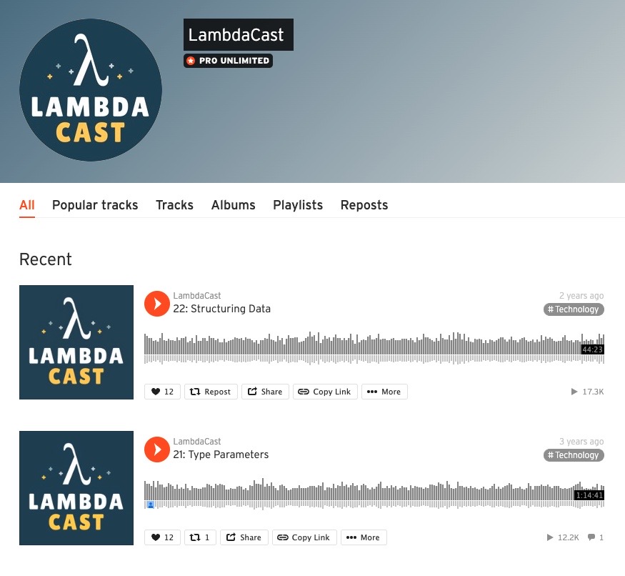 “lambda cast”: Functional Programming Podcast