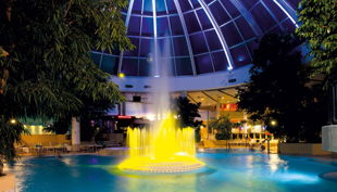bg westfalen therme kuppel springbrunnen