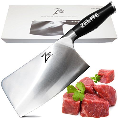 Zelite Infinity Cleaver vs Farberware Cleaver Knife, Black - Slant