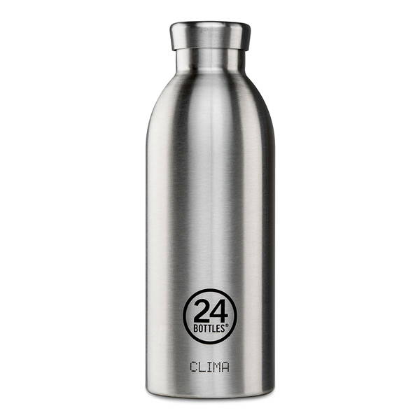 Plastic free alternative reusable filtered water bottle from Sustainable brand 24 Bottles