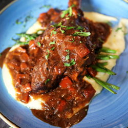 Braised Lamb Shank with Garlic Mash