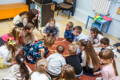 Children playing together in the classroom.