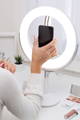 ilios tabletop ring light with phone holder