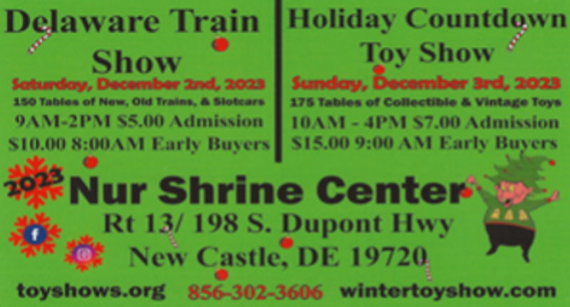 Delaware Train Show & Holiday Countdown Toy Show 2023 