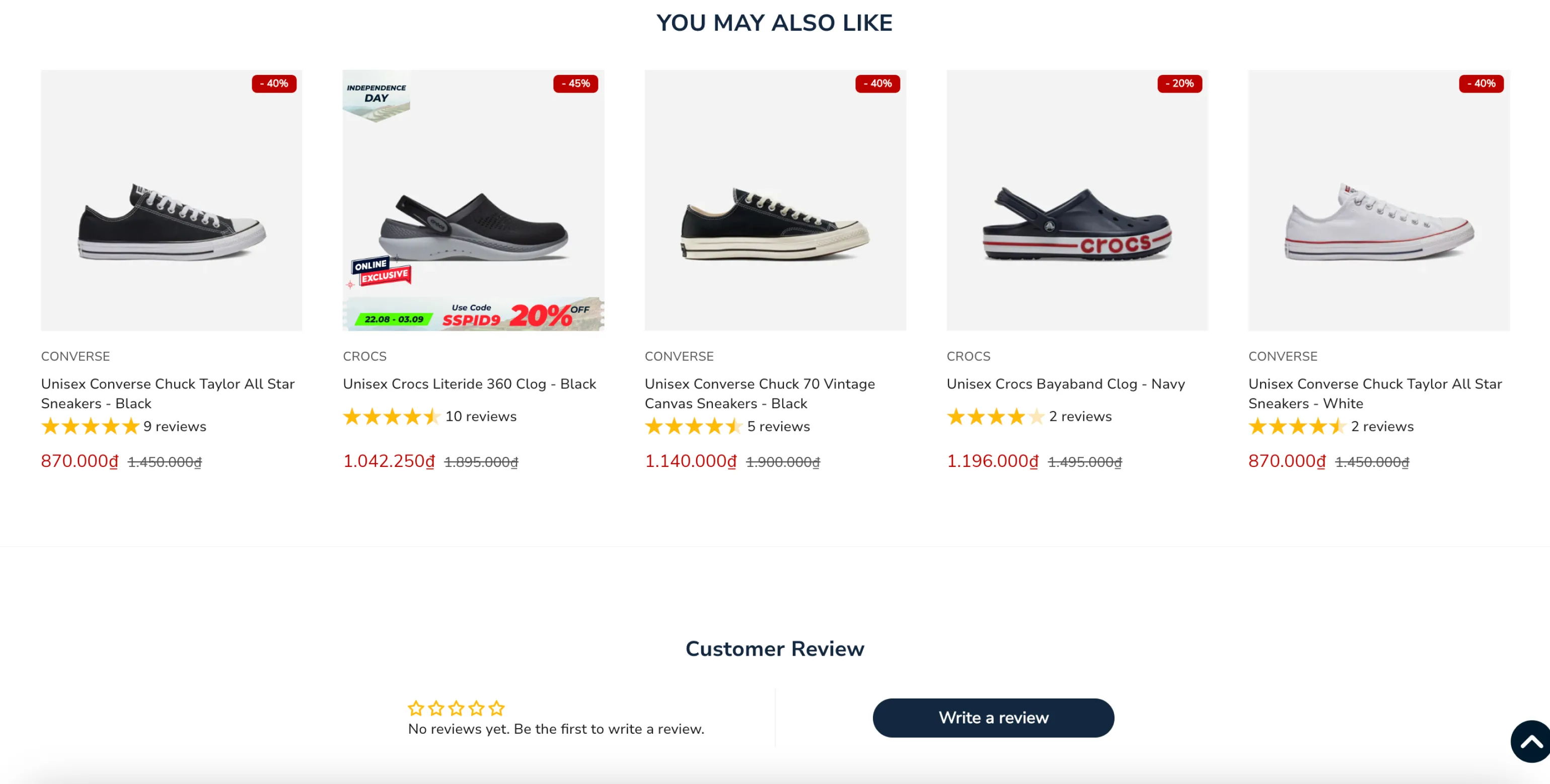 Superstore's upsellings