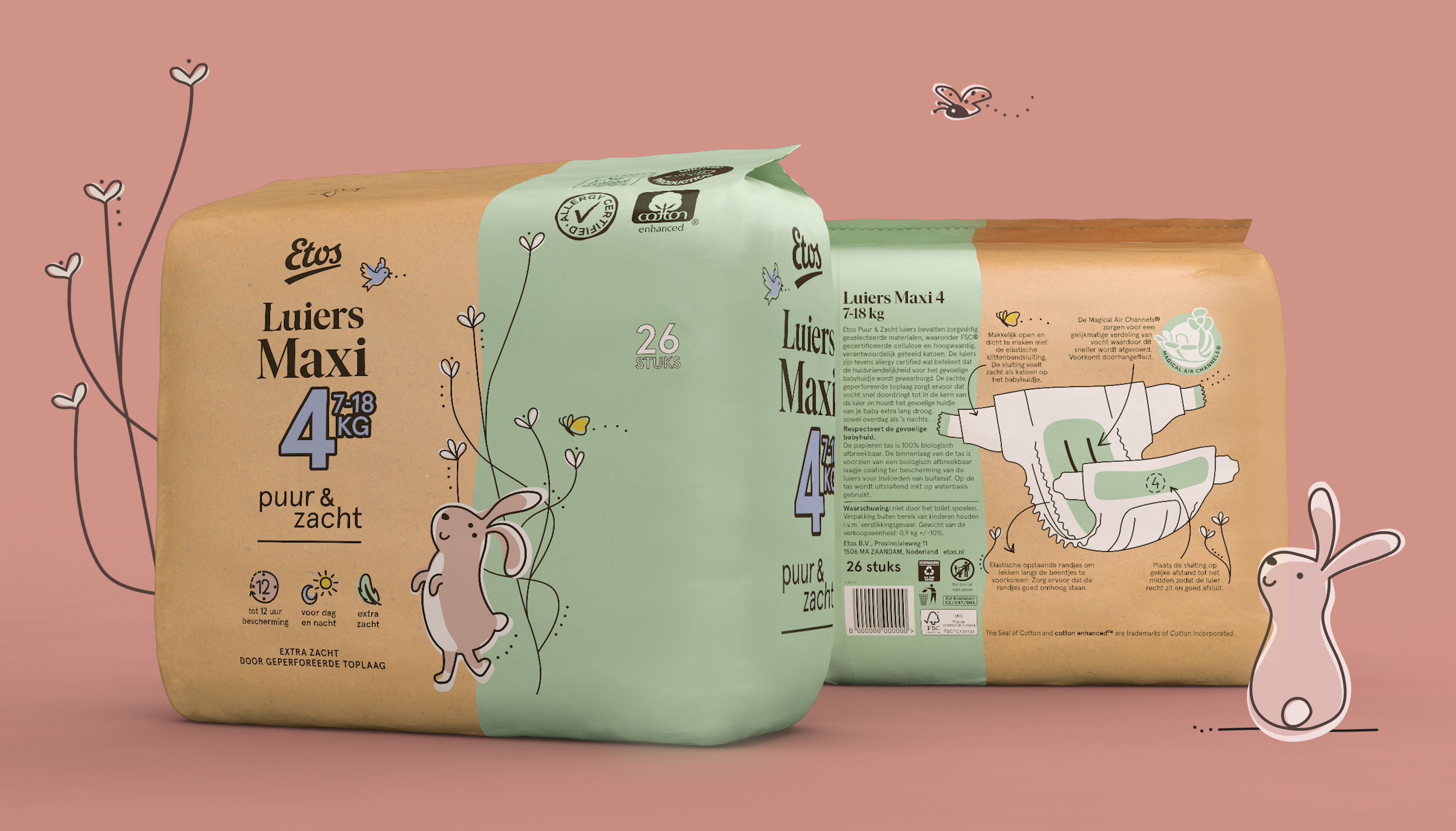 Slordig groep keuken Etos Diapers | Dieline - Design, Branding & Packaging Inspiration