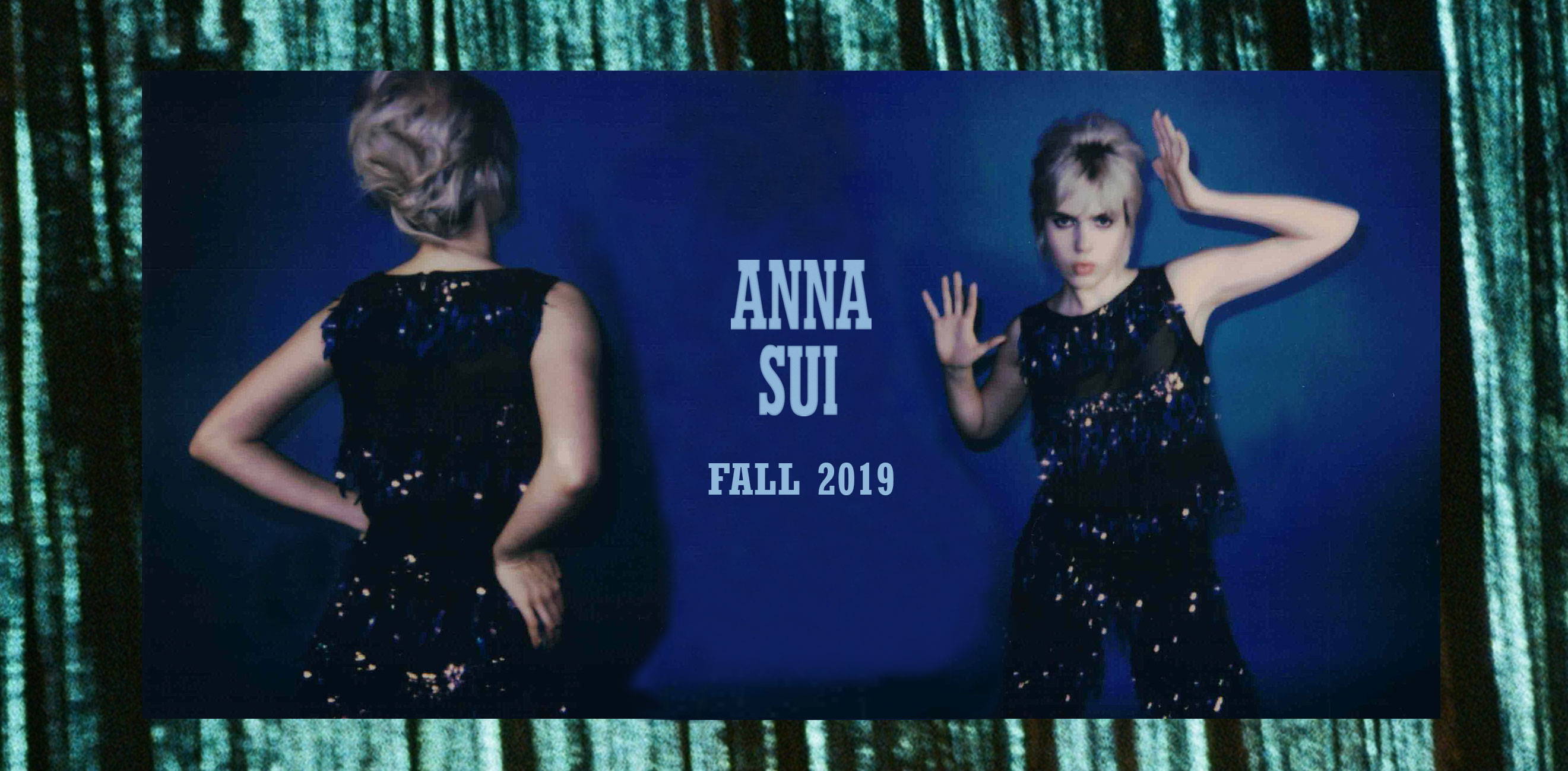 Anna sui fall winter campaign page with julia cumming 