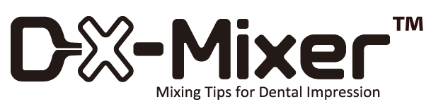 DX-Mxier logo with statement Mixing tips for dental impression