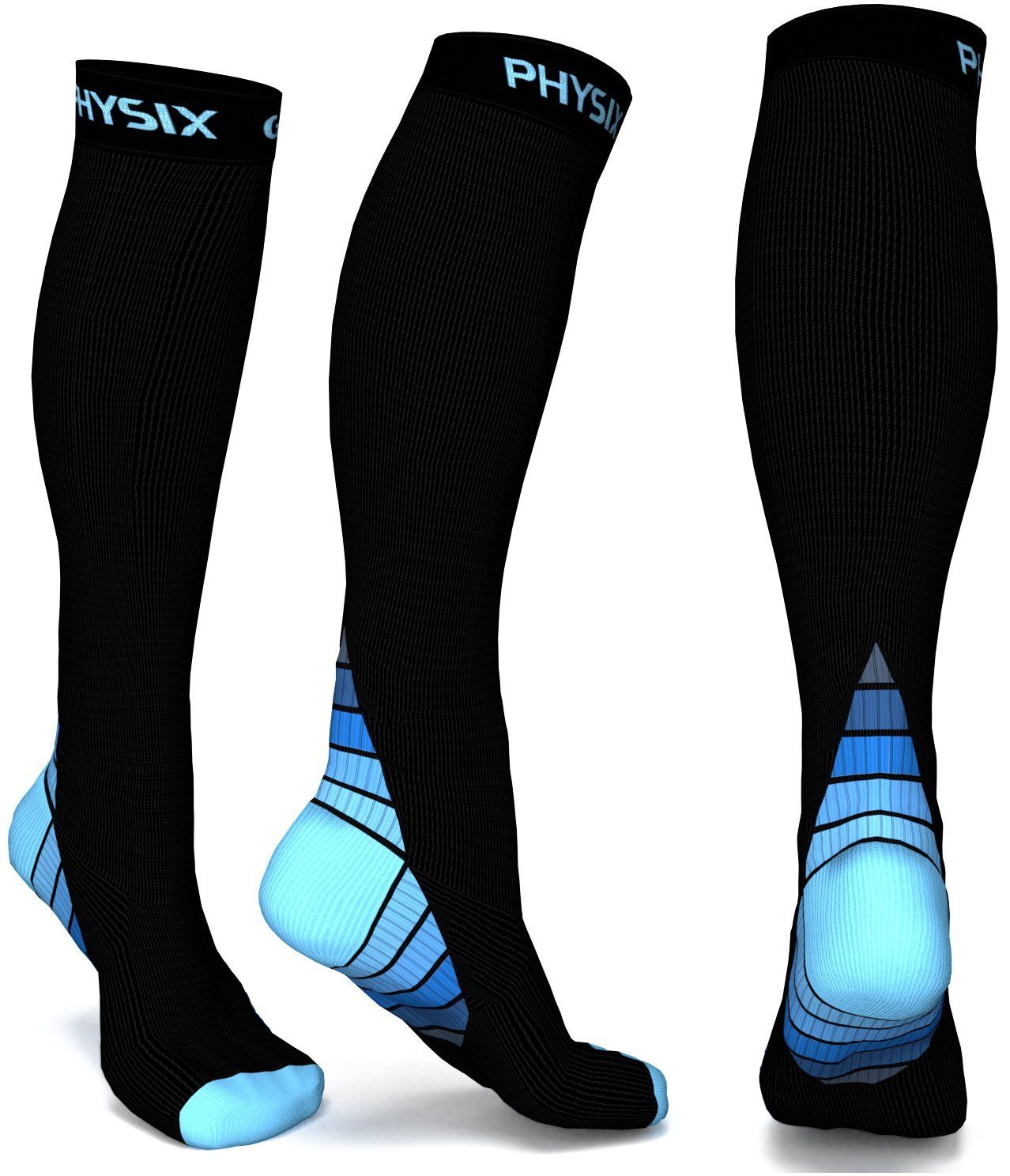 Physix Gear Sport Compression Socks vs Swiftwick Aspire Zero - Slant