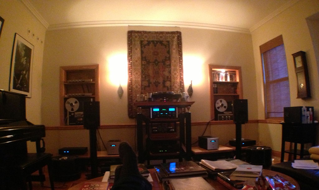 View of the system from the listening chair