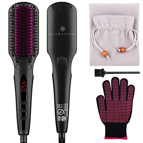 GLAMFIELDS Hair Straightening Brush vs InfinitiPRO by Conair Hot Air