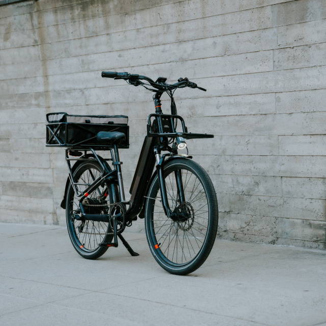 Rad Power electric bike on widewalk