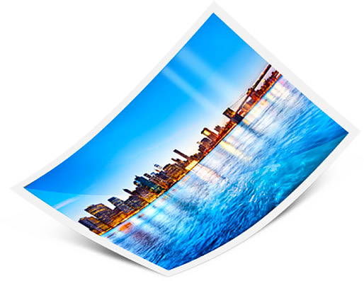 Metallic photo paper for glossy acrylic prints