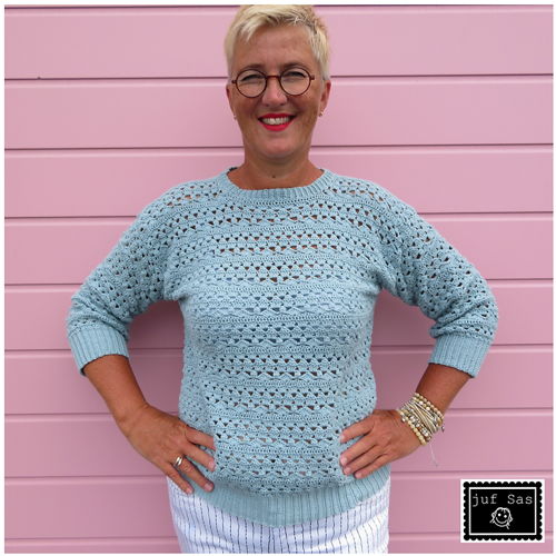 Crochet pattern for Nel's sweater by teacher Sas