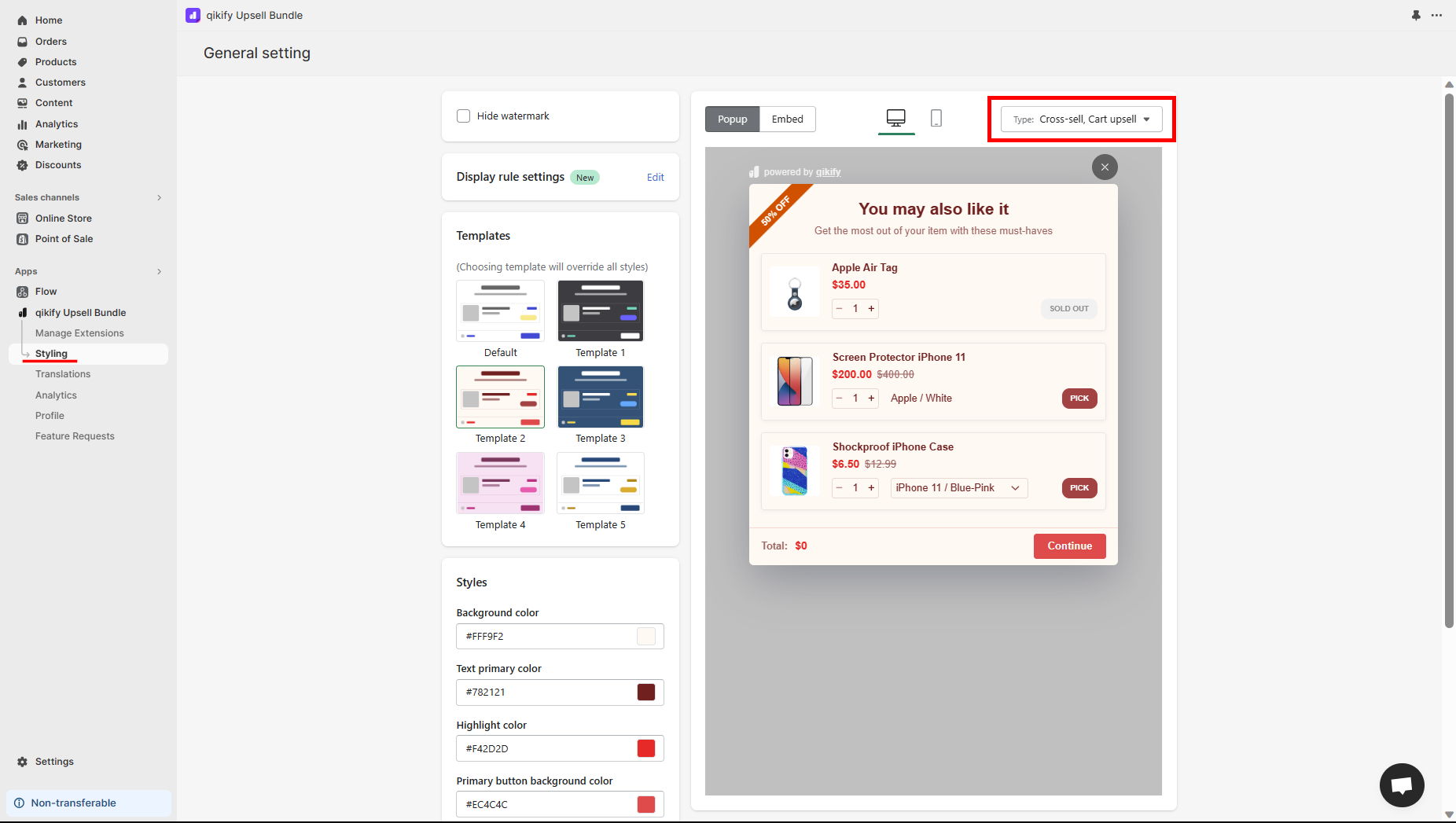 Qikify Upsell Cross-sell app