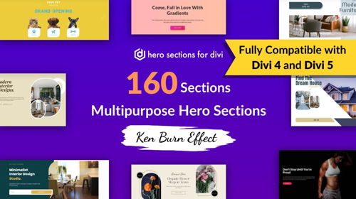 Hero Sections for Divi