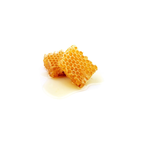 2 squares of beeswax on white background