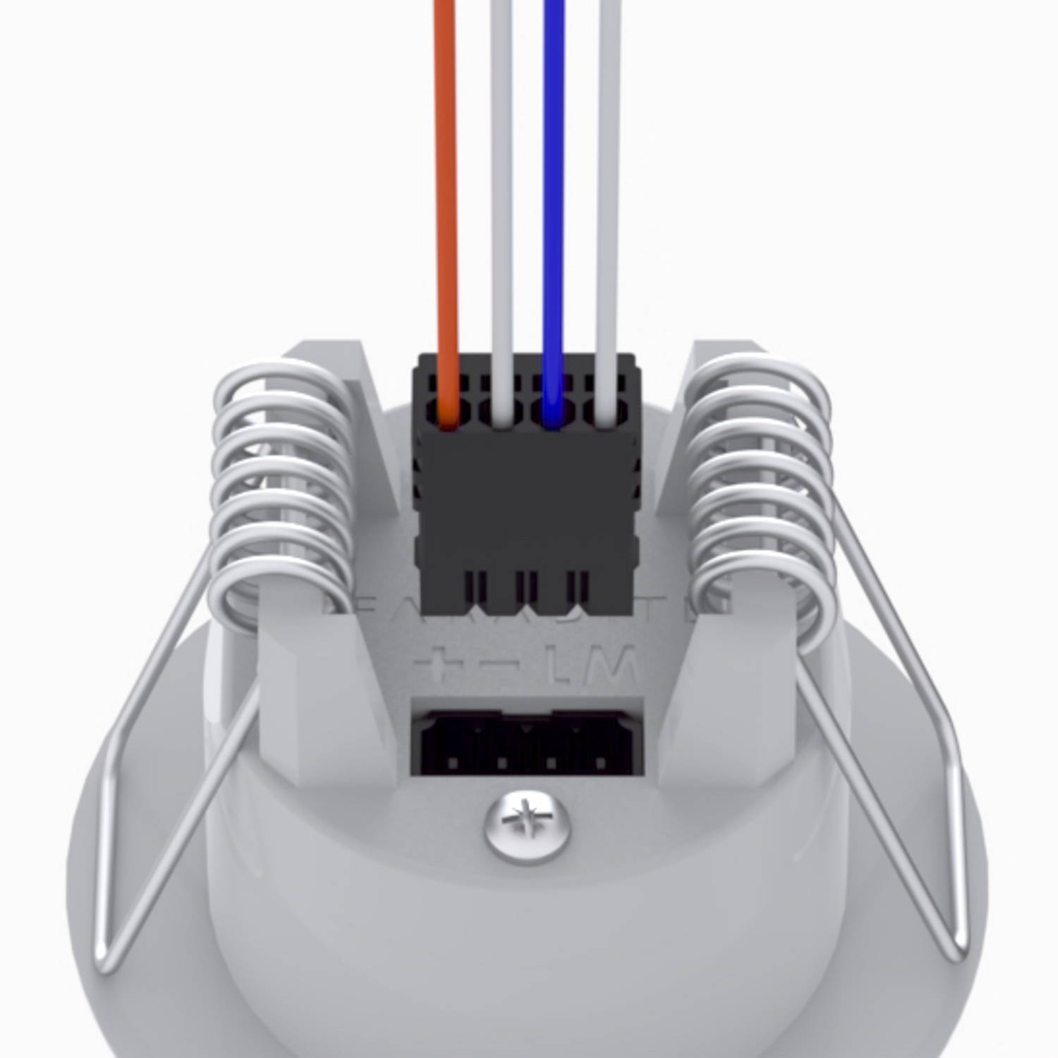 Détecteur de mouvement Faradite 0-10 V indiquant un bornier détachable