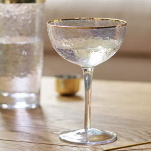 Zaza Lustered Coupe Glasses, Set of 4