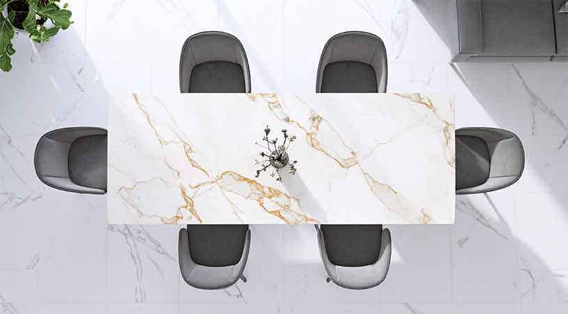 Esstisch modern mit Dekton Keramik  - Pflegeleicht und robust mit 25 Jahren Garantie