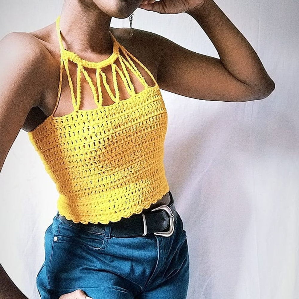Crochet V halter top pattern,Crochet Bralette top,Crochet top,Crochet Pattern