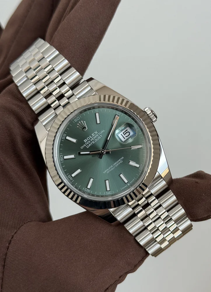 Rolex Datejust 41 Full set 2025 Green Dial