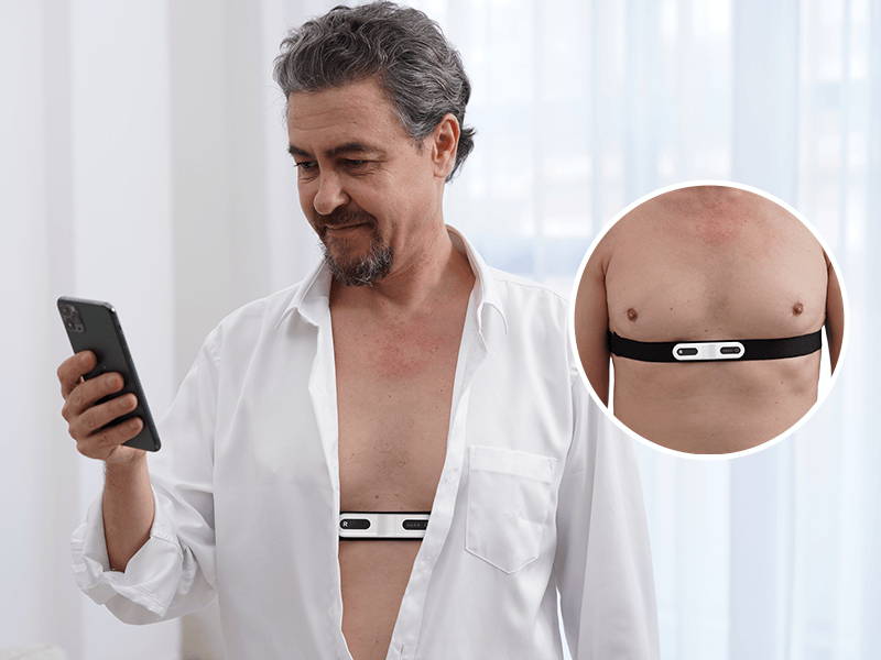 wear ecg/ekg recorder with chest strap